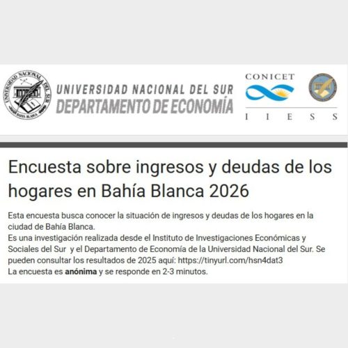 Encuesta desde el IIESS UNS CONICET y Dpto. Economía UNS